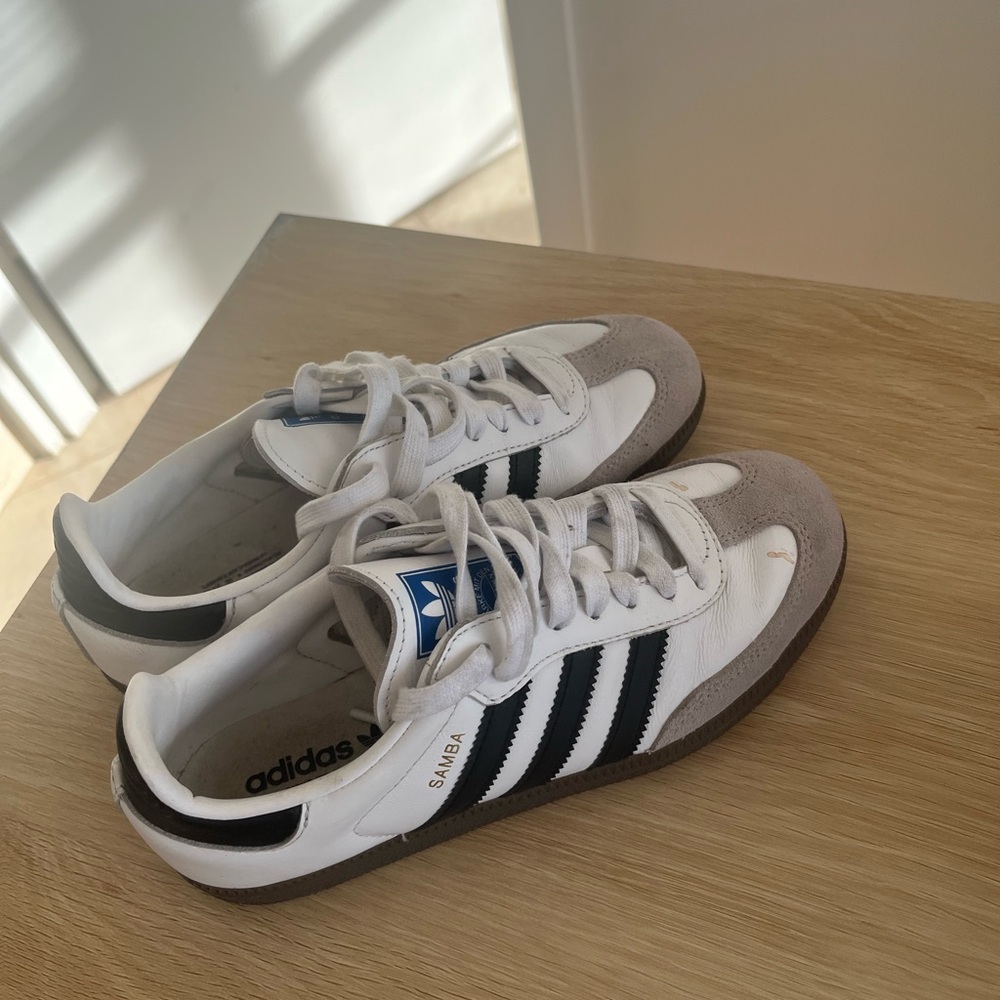 Adidas White and Black Sneakers Classic Design